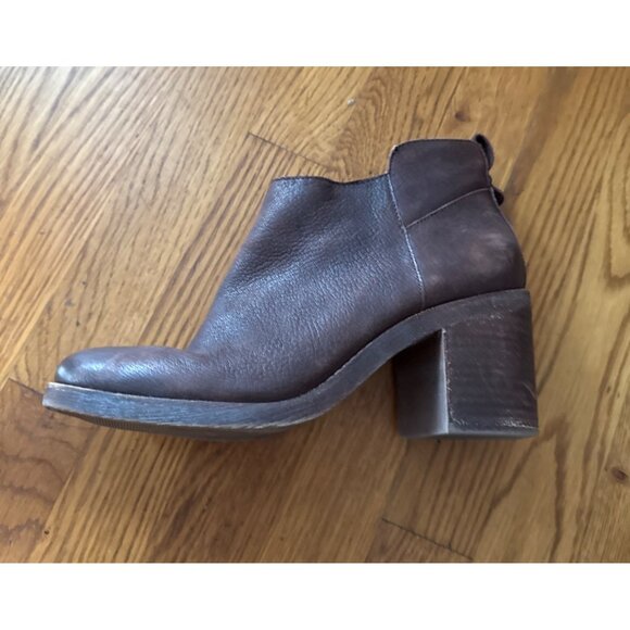 Crown Vintage Womens Ankle Boots Side Zip Brown Leather Size 9 Hashel - Picture 6 of 11